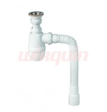 МИНОР сифон 1 1/4*40 с гибкой трубой 40*40/50, WIRQUIN