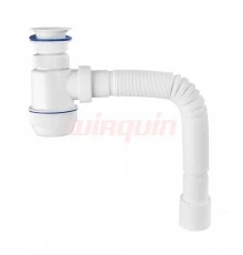 Сифон  МИНИ Элит с пласт. вып.  Ø63 мм и гофротруб.L800 мм. (Ø40-40/50), VIRPLAST