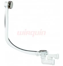 Слив-перелив для ванны, с внешним тросиком L700 мм  и регулируемым сифоном