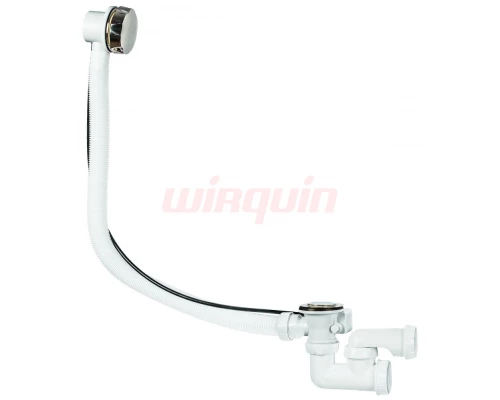 Слив-перелив для ванны, с внешним тросиком L700 мм  и регулируемым сифоном