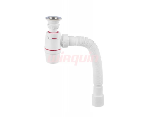 Сифон, WIRQUIN NEO с вып. 1¼ х 40 мм и гофротрубой L800 мм, 40 х 40/50 ммWIRQUIN