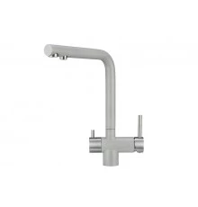 2305, БАЗАЛЬТ Смеситель для кухни однорыч., с подкл. для питьевой водысер., GRANULA