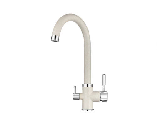 2168, ПИРИТ Смеситель для кухни однорыч., с подкл. для питьевой воды, беж., GRANULA