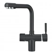 2088, ЧЕРНЫЙ Смеситель для кухни однорыч., с подкл. для питьевой воды, GRANULA