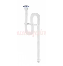 Сифон гофрированный VIR 1,5 м. с неражавеющей чашкой D70 мм. (D40/50), VIRPLAST