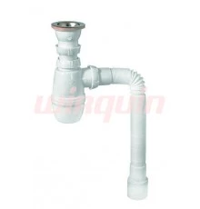 МИНОР (SM1102) сифон 1 1/2*40 с гибкой трубой 40*40/50, WIRQUIN