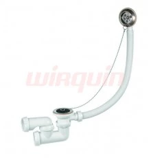 Слив-перелив с сифоном Перископ  1 1/2 х 40 мм регулируемый с пробкой.WIRQUIN