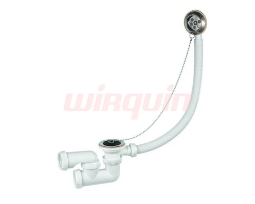 Слив-перелив с сифоном Перископ  1 1/2 х 40 мм регулируемый с пробкой.WIRQUIN