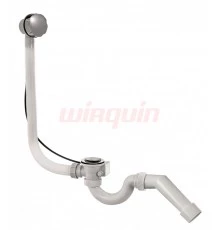 Сифон МИНИ Элит для ванн, полуавтомат, с гофротрубой Ø40/5), перелив 70см, VIRPLAST