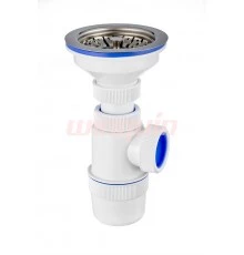 Сифон Элит с нержавеющей чашкой  Ø112 мм (3½- Ø40)