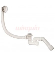 Слив-перелив для ванны (SP5603) с сифоном Перископ L=600мм полуавтомат, вентиль ABS хром, клапан л