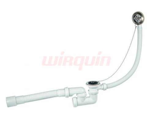 Сифон для ванны с выпуском и переливом регул. 1 1/2*40, c гофрированной трубой 40/40*50 (SW1205) WIR