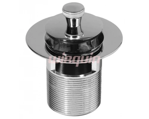 TOP PLAY Выпуск с пробкой осевого вращения(с отверстием для перелива) дл. 75 мм, латунь , WIRQUIN