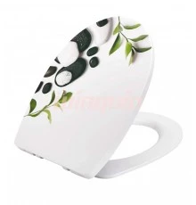 Сиденье КАМЕШКИ, полипропилен, микролифт, быстросъем WIRQUIN