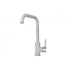 0041, БАЗАЛЬТ Смеситель для кухни однорыч., сер., GRANULA