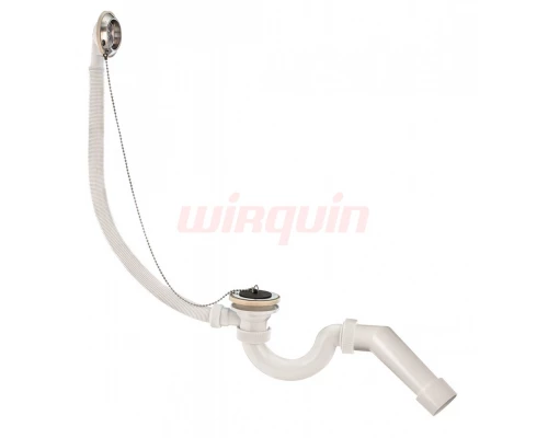 Сифон МИНИ Элит для ванн с нержавеющ. чашками и гибкой трубой (D40/50), VIRPLAST