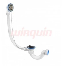 Сифон "МИНИ Элит" для ванн 1½ х 40 мм с нержавеющими чашками Ø70 мм, перелив L500 мм и с пробкой на