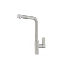 2502, БАЗАЛЬТ Смеситель для кухни однорыч.,сер., GRANULA