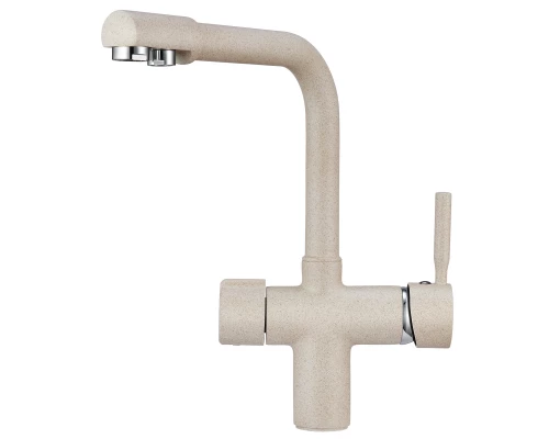 2088, ПИРИТ Смеситель для кухни однорыч., с подкл. для питьевой воды, беж., GRANULA