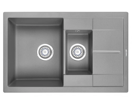 Кухонная мойка GRANULA (7802, АЛЮМИНИУМ)