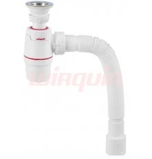 Сифон, WIRQUIN NEO с выпуском 1½  х 40 мм и гофротрубой L800 мм, 40 х 40/50 мм , WIRQUIN