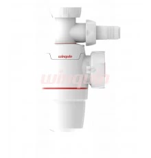 Сифон, WIRQUIN NEO 1 ¼ х 40 мм  без выпуска с отводом под ст.маш., WIRQUIN