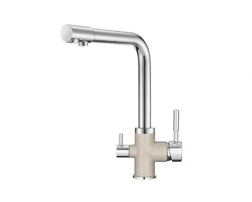 3015, XРОМ/ПИРИТ Смеситель для кухни однорыч., с подкл. для питьевой воды GRANULA