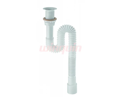 Сифон гофрированный 1¼ х 40/50 мм, L1200 мм, выпуск пластик