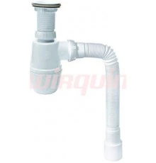 Сифон для раковины 1 1/4*40 с гофротрубой 40*40/50 L800мм.,выпуск пластик