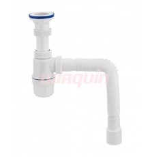 Сифон «Элит» универс. для мойки и раков. 1 ½ х 40мм с плас. реш.. и  г/труб. 40х40/50мм,L800мм VIR