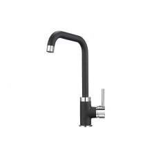 0041, ЧЕРНЫЙ Смеситель для кухни однорыч., GRANULA