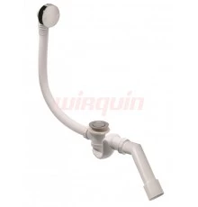 ELTON Сифон автомат для ванны, компактный, слив 62 л/мин, защита троса, вентиль ABS хром, перелив 60