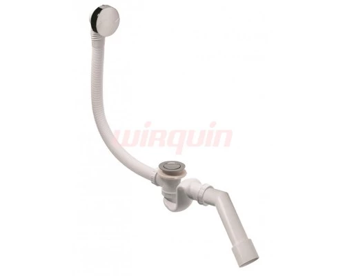 ELTON Сифон автомат для ванны, компактный, слив 62 л/мин, защита троса, вентиль ABS хром, перелив 60