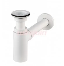 Сифон “LINEIS” для раковины 1¼ * 32 с выпуском, отвод с декоративной розеткой, латунь, весь комплект