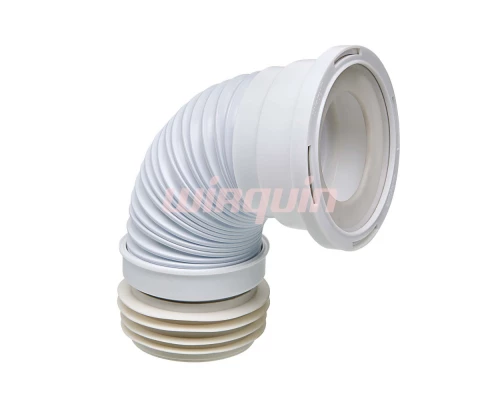 Труба для унитаза гофрированная армированная L190-330 мм, D110 мм, PUSH-FIT