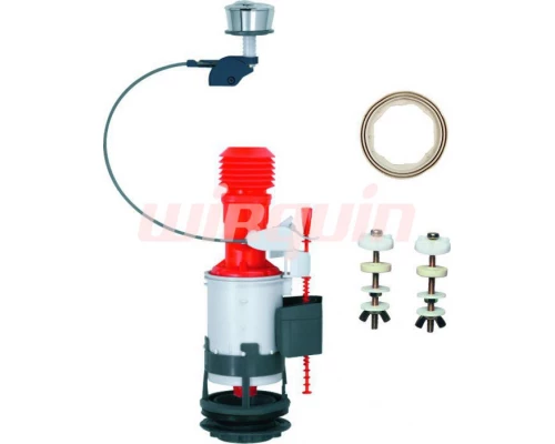 Сливной механизм MW2 с двумя режимами слива с гофрированным переливом, WIRQUIN