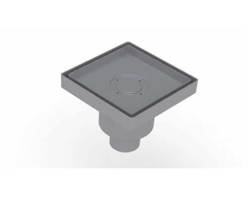 Трап водосток напольный TREND Keramik 150*150 под керамическую плитку, D50 вертикальный, BERGES