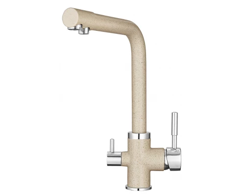 2015, ПИРИТ Смеситель для кухни однорыч., с подкл. для питьевой воды, беж., GRANULA