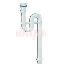 Сифон гофрированный VIR 1,5 м (Ø40/50), пластиковая чашка Ø63 мм, VIRPLAST