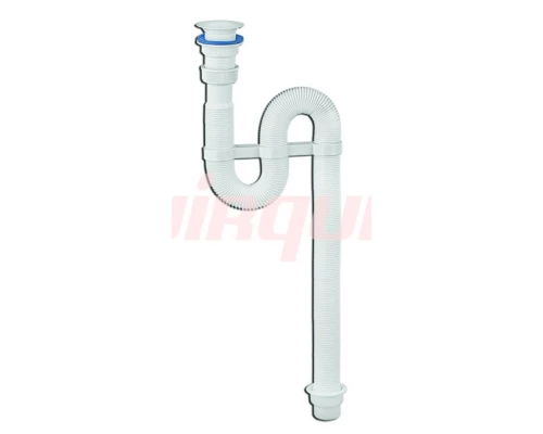 Сифон гофрированный VIR 1,5 м (Ø40/50), пластиковая чашка Ø63 мм, VIRPLAST