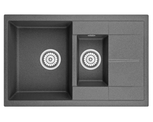Кухонная мойка GRANULA (7802, ГРАФИТ)
