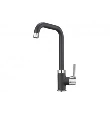 0041, ШВАРЦ Смеситель для кухни однорыч., черн. метал., GRANULA