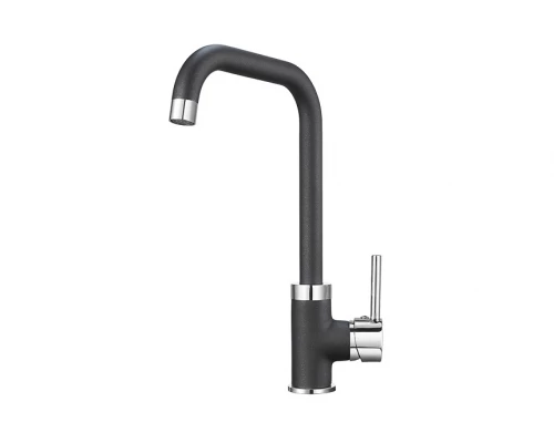 0041, ШВАРЦ Смеситель для кухни однорыч., черн. метал., GRANULA