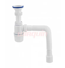 Сифон «Элит» универс. для мойки и раков. 1 ½ х 40мм с плас. реш.. и  г/труб. 40х40/50мм,L800мм VIR