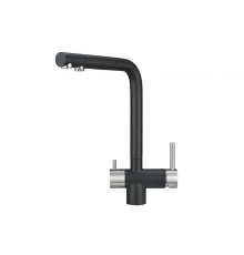 2305, ЧЕРНЫЙ Смеситель для кухни однорыч., с подкл. для питьевой воды GRANULA