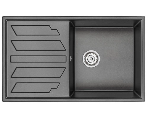 Кухонная мойка GRANULA (8601, ЧЕРНЫЙ)