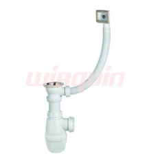 Сифон МИНОР с выпуском 1½ х 40 мм с переливом 