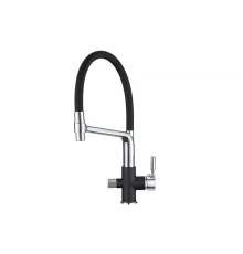 0075, ЧЁРНЫЙ Смеситель для кухни однорыч., с подкл. для питьевой воды, GRANULA