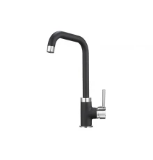 0041, ЧЕРНЫЙ Смеситель для кухни однорыч., GRANULA