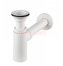 Сифон “LINEIS” для раковины 1¼ * 32 с выпуском, отвод с декоративной розеткой, латунь, весь комплект